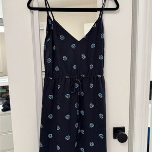 Babaton Navy Dress with Blue Floral Accents Size Small